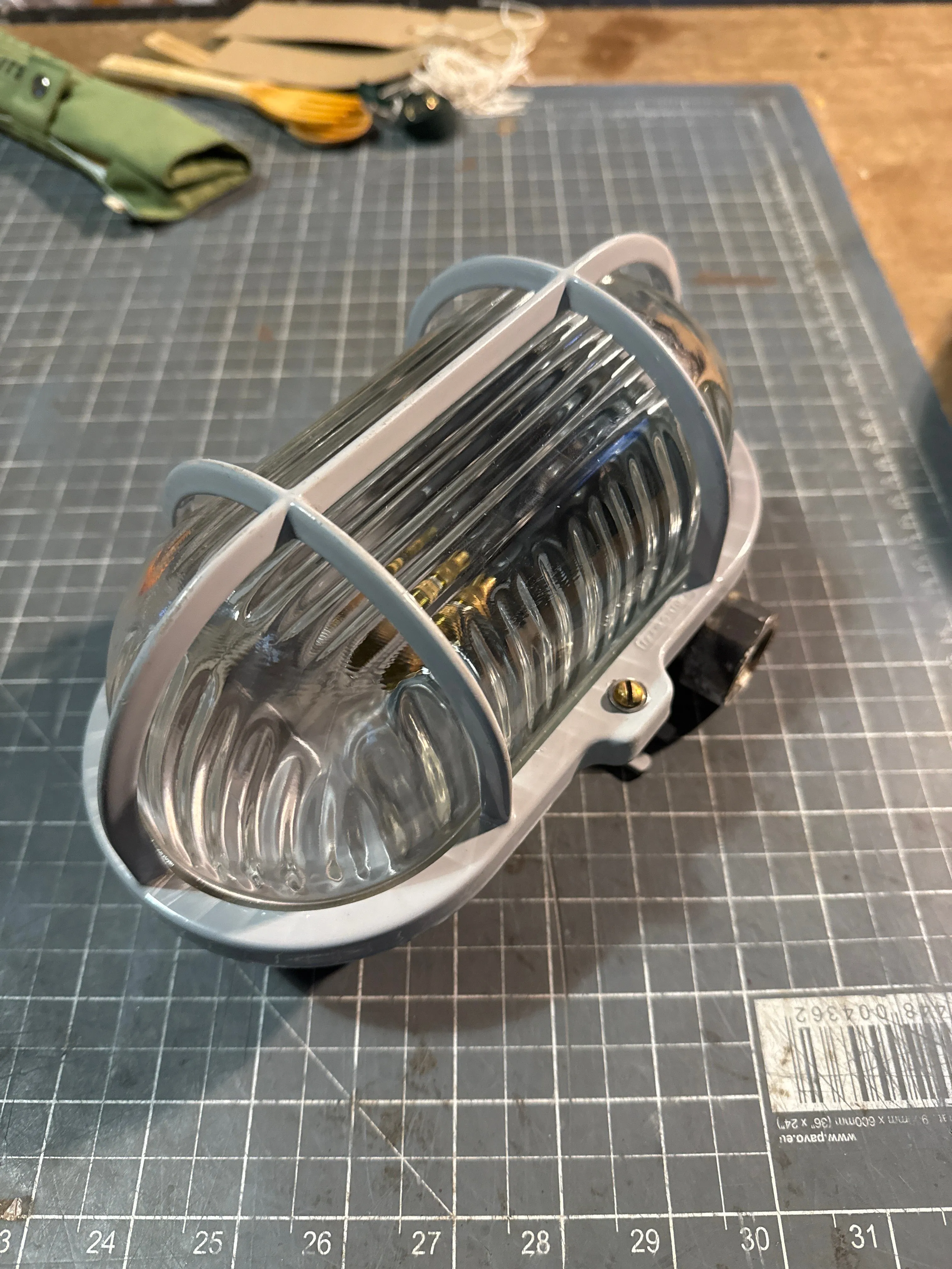 Salvaged Original Paint Aluminium oval Bulkhead