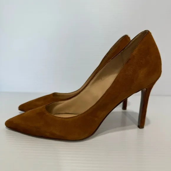 Sam Edelman Margie Tan Suede Leather HeelsSize 8