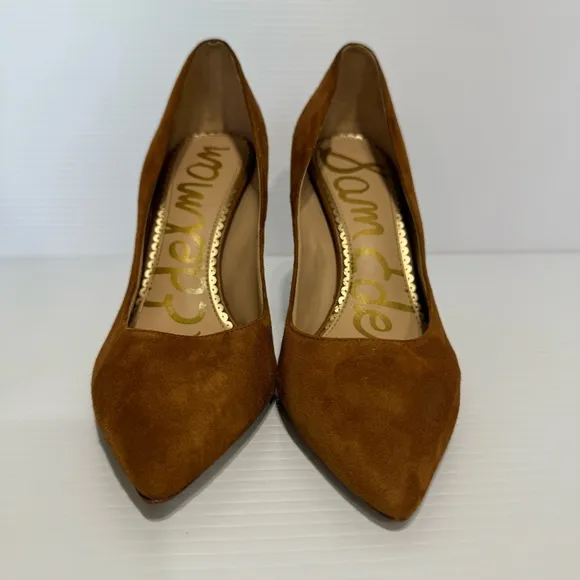 Sam Edelman Margie Tan Suede Leather HeelsSize 8