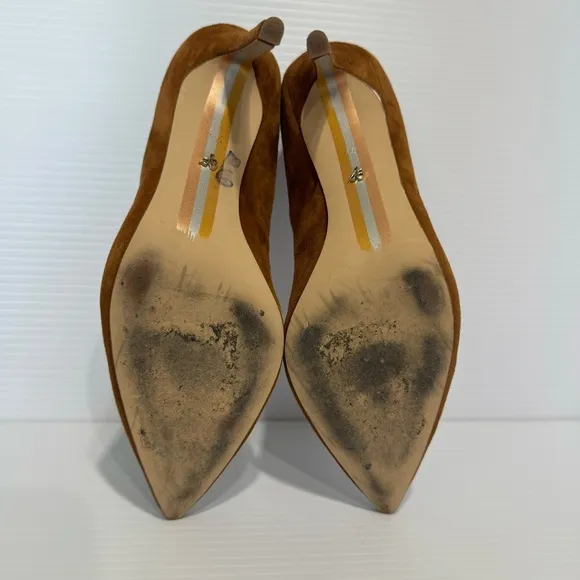 Sam Edelman Margie Tan Suede Leather HeelsSize 8
