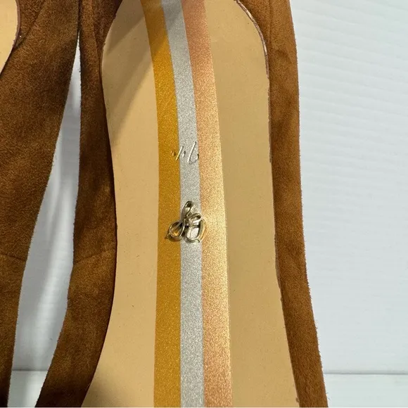 Sam Edelman Margie Tan Suede Leather HeelsSize 8