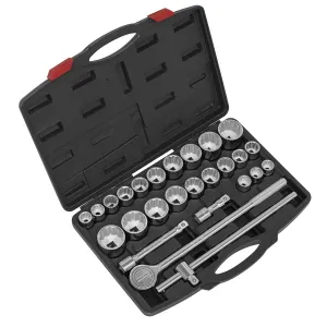 Sealey Premier Socket Set 26pc 3/4"Sq Drive 12-point WallDrive®