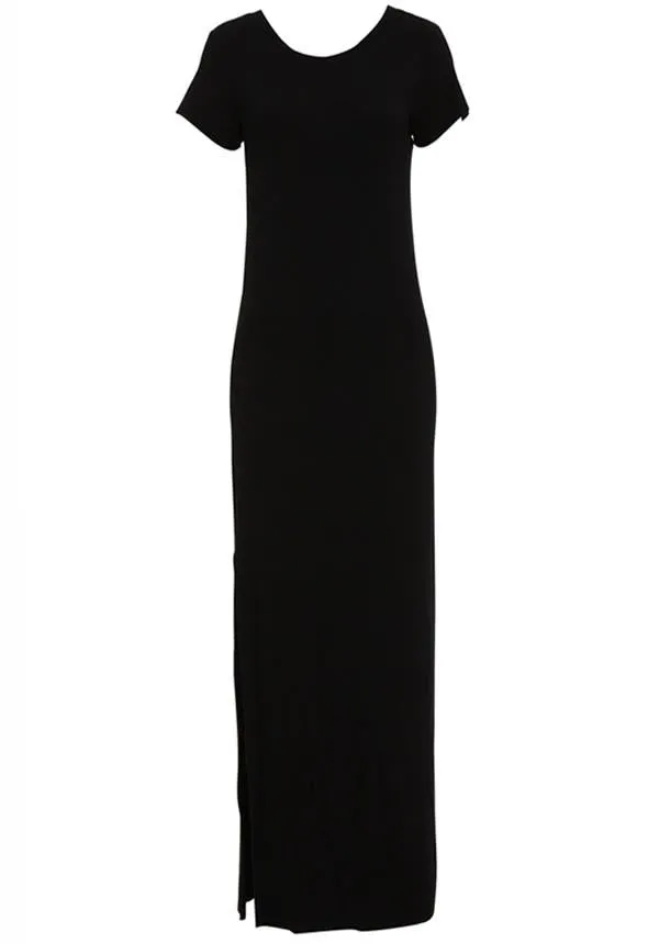 Show That Leg Side Slit Maxi Dress