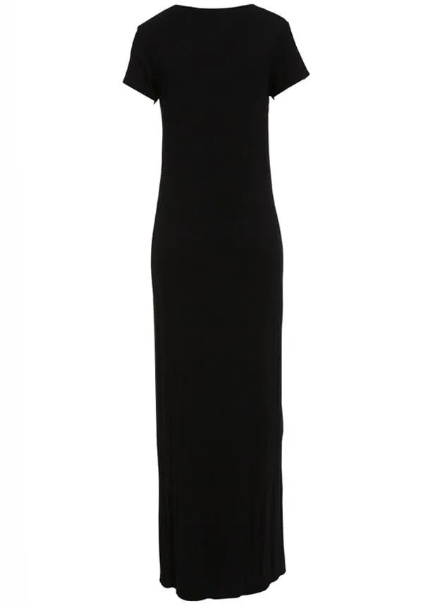 Show That Leg Side Slit Maxi Dress