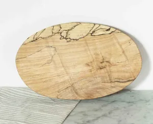 SMALL SPALTED MAPLE OVAL BOARD  (12")