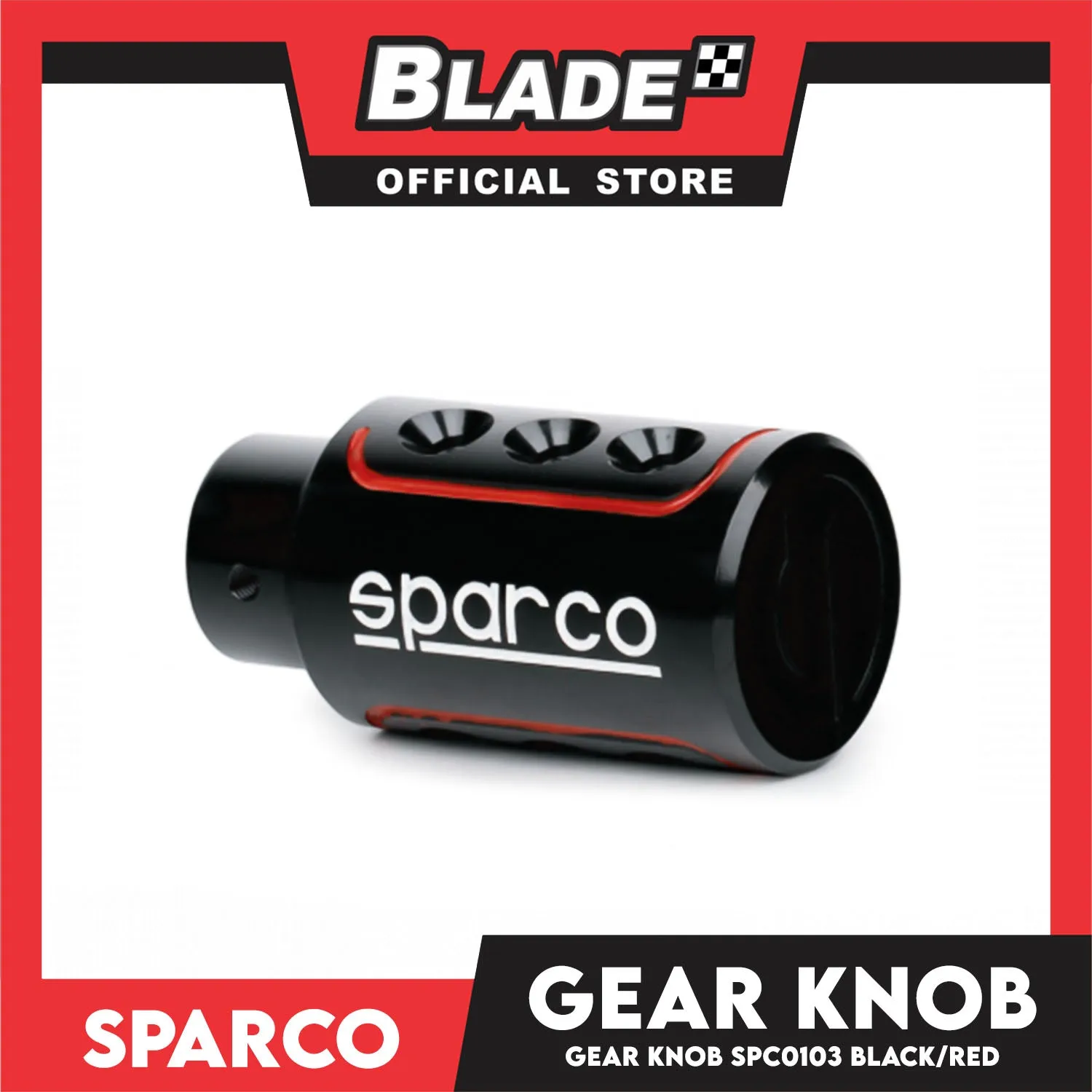 Sparco Gear Knob SPC0103 Black/Red