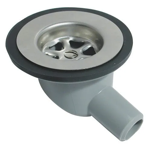 STAINLESS STEEL SINK WASTE R/ANGLE 1 1/4"-3/4" HOSE