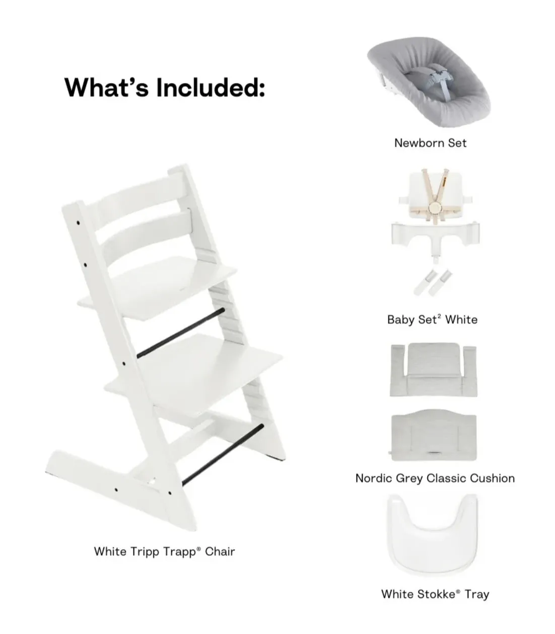 Stokke Tripp Trapp® High Chair² Complete   Newborn Set Bundle