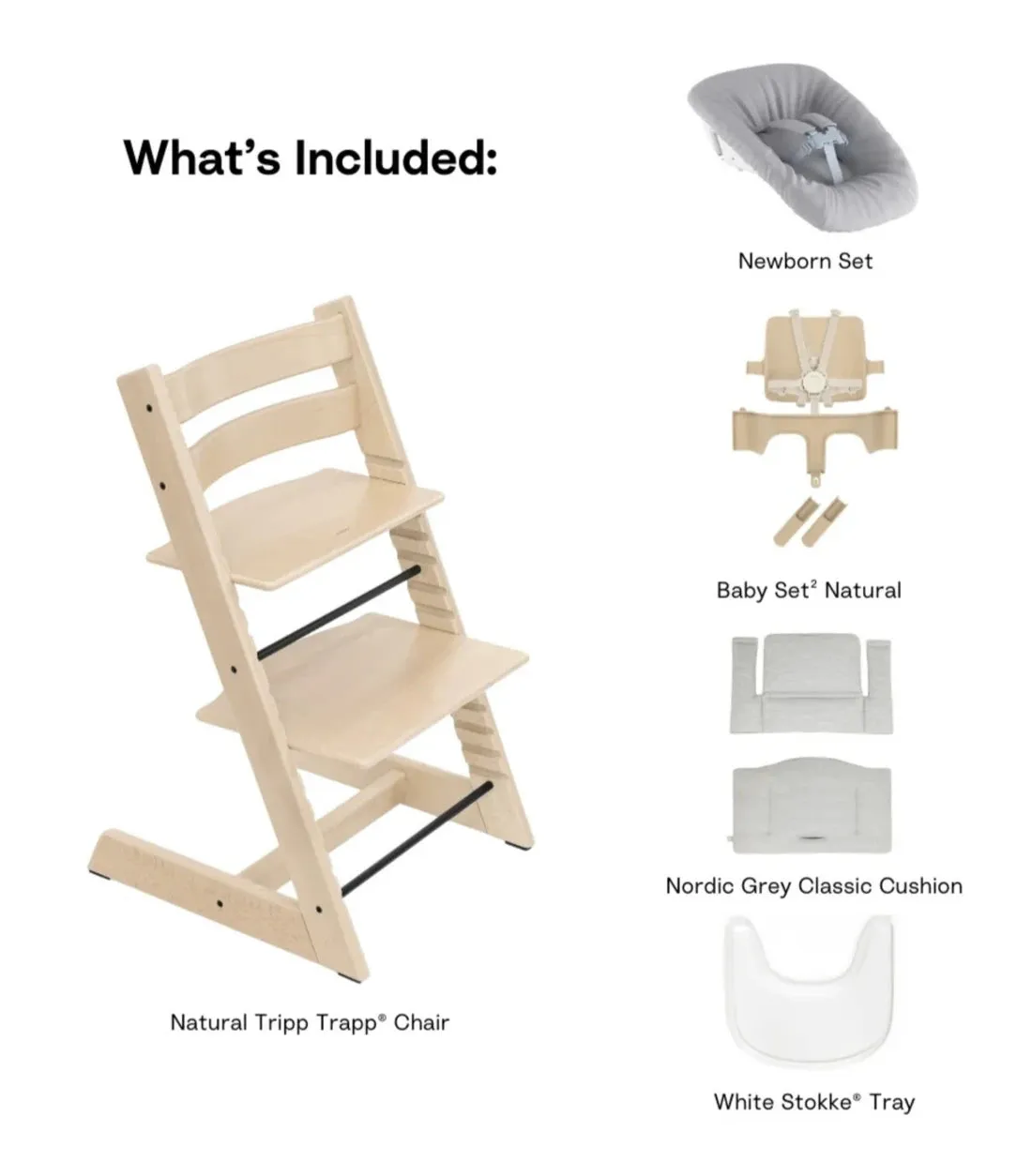 Stokke Tripp Trapp® High Chair² Complete   Newborn Set Bundle