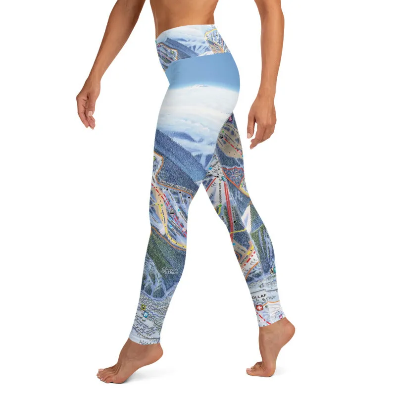 Sun Valley Winter Map Yoga Leggings