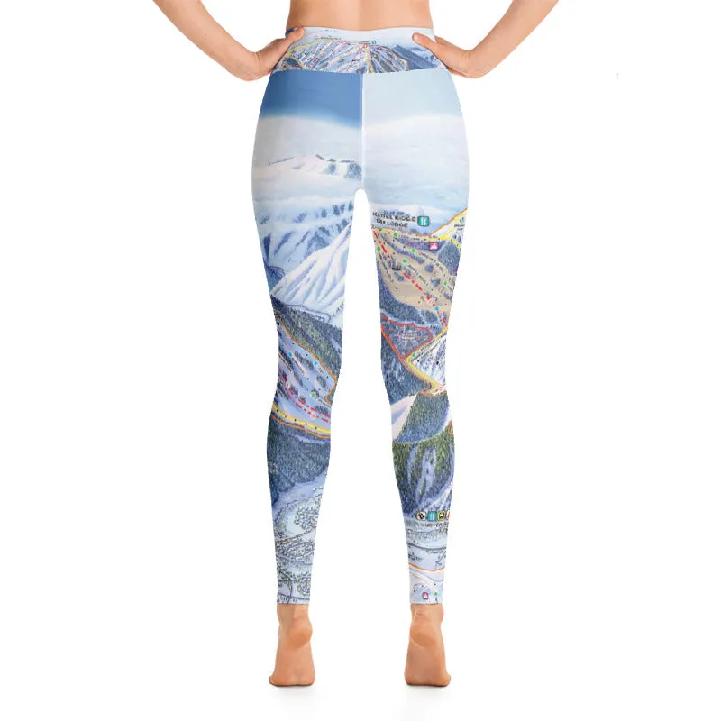 Sun Valley Winter Map Yoga Leggings