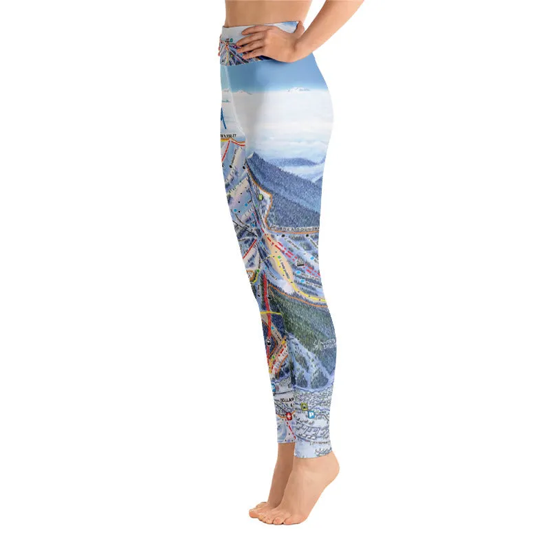 Sun Valley Winter Map Yoga Leggings