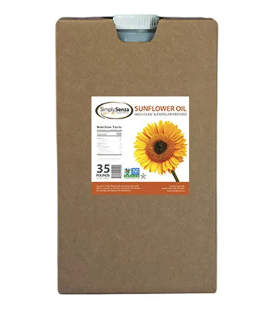 Sunflower Oil, High Oleic Expeller Pressed - 35 Lb. Container
