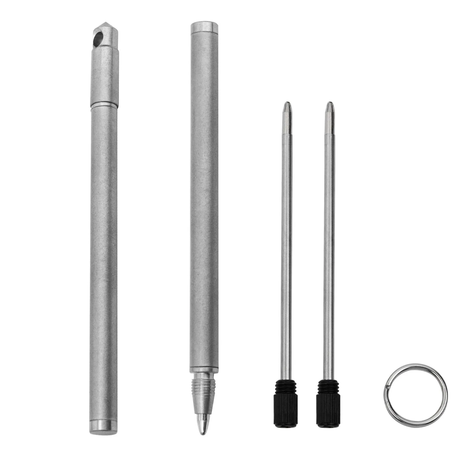 Tactical-grade stainless steel pen with rugged durability High Quality Stainless Steel Anti Skid Portable Self Defense Pen Aluminum Glass Breaker Survival Tool