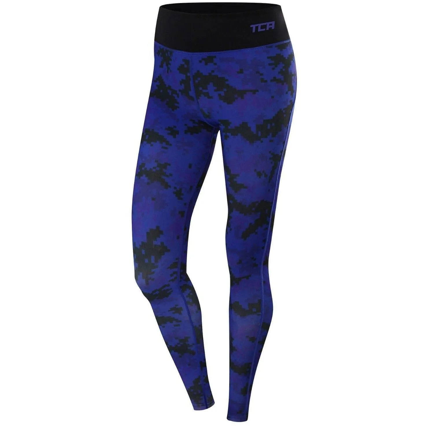 TCA Supreme Graphic Womens Long Running Tights - Blue