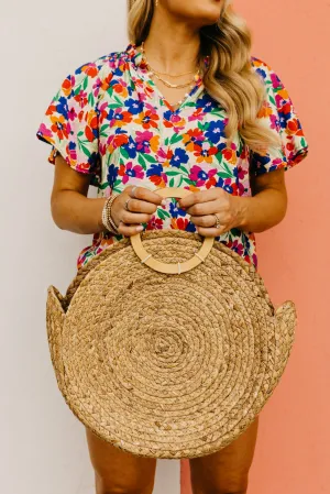 The Emmaline Round Woven Bag