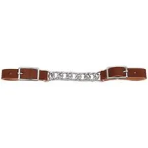 TK30-1356 Chin/Curb Strap Single Twist Chain - Leather