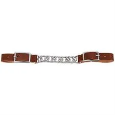 TK30-1356 Chin/Curb Strap Single Twist Chain - Leather
