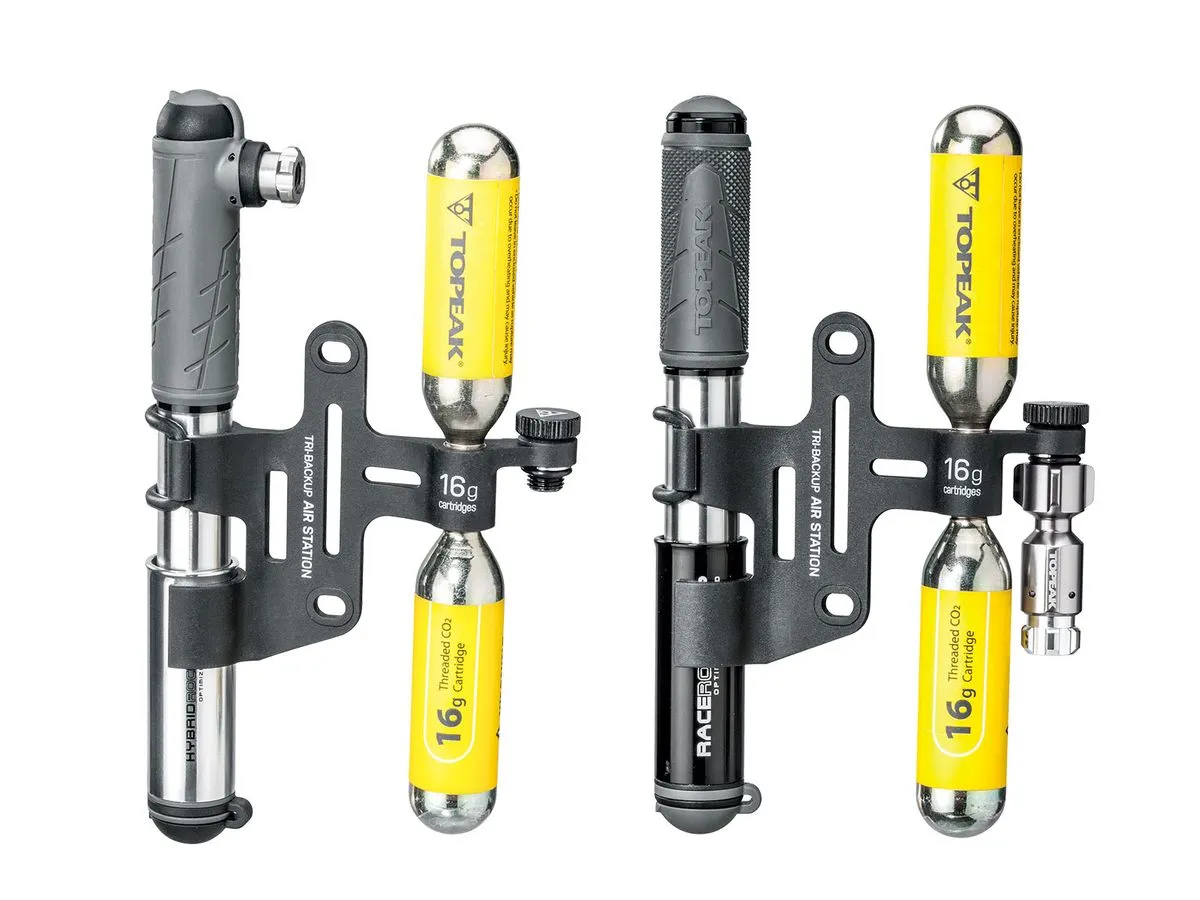 Topeak Tri-Backup Air Station Pump CO2 Inflator & cartridge mount