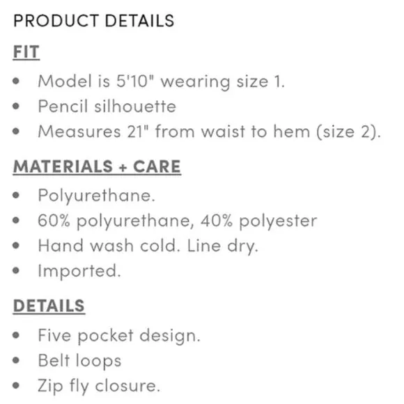 Torrid Mini Faux Leather 5-Pocket Skirt NWT