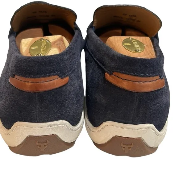 Trask Sheldon Navy Blue Suede Penny Loafer SZ 11.5