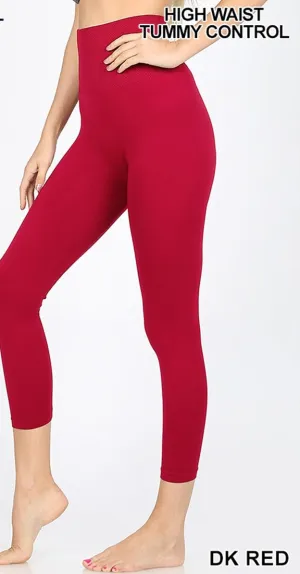 TUMMY CONTROL SEAMLESS CAPRI LEGGINGS