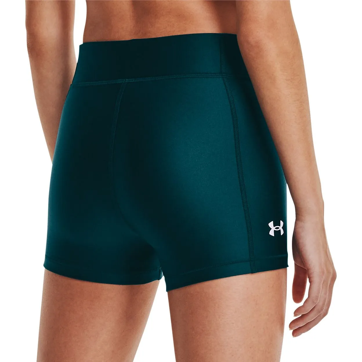 Under Armour HeatGear Mid Rise Womens Short Running Tights - Green