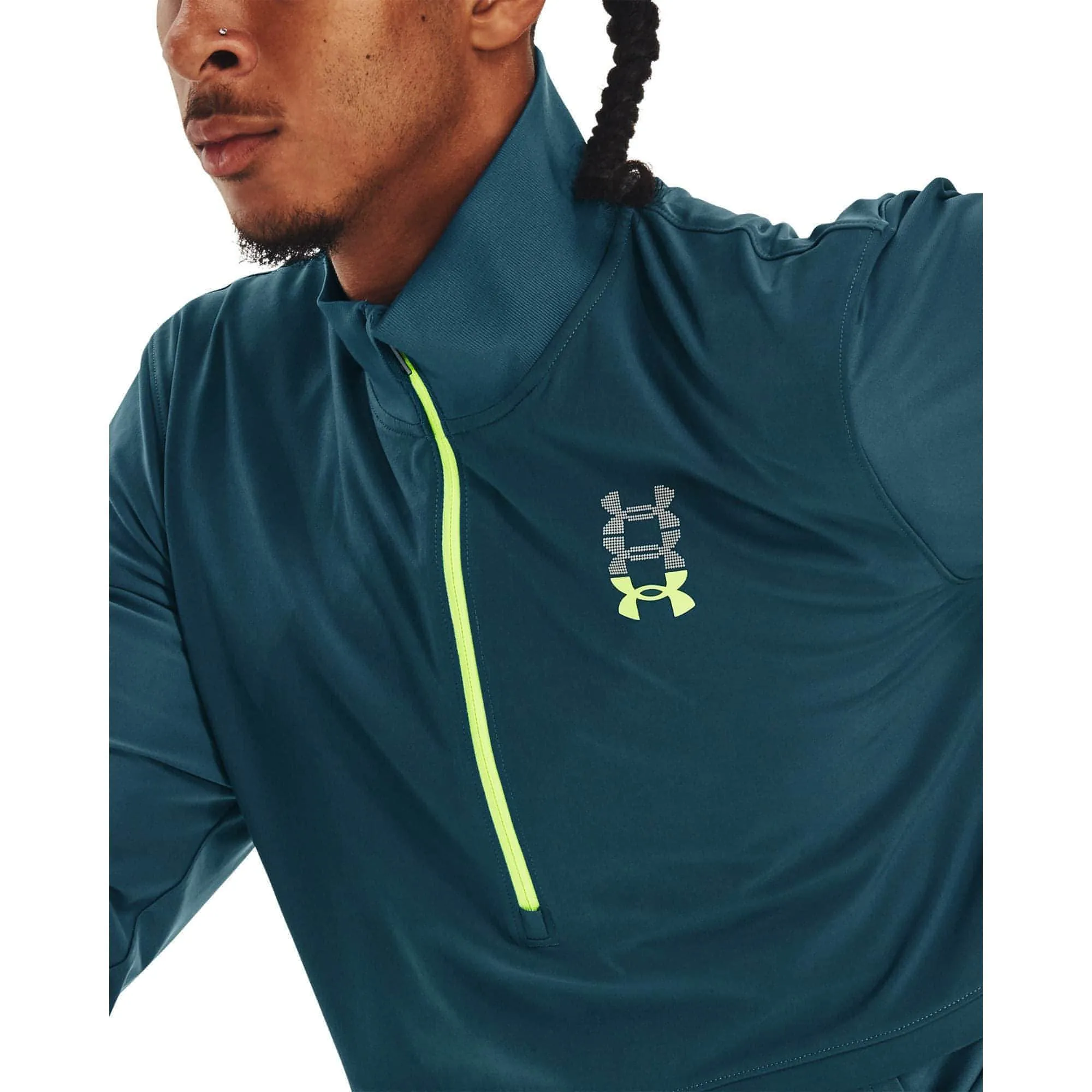 Under Armour Run Anywhere Half Zip Long Sleeve Mens Running Top - Blue