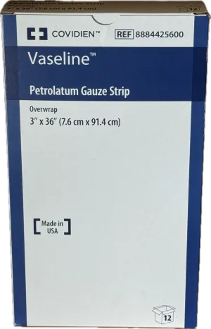 Vaseline Petrolatum Gauze Strip (12 ct)