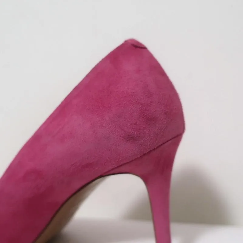 Veronica Beard Pumps Aurora Pink Suede Size 7.5 Pointed Toe Heels