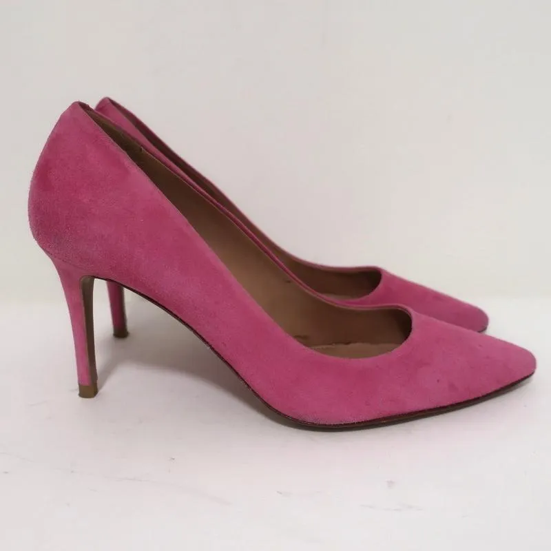Veronica Beard Pumps Aurora Pink Suede Size 7.5 Pointed Toe Heels