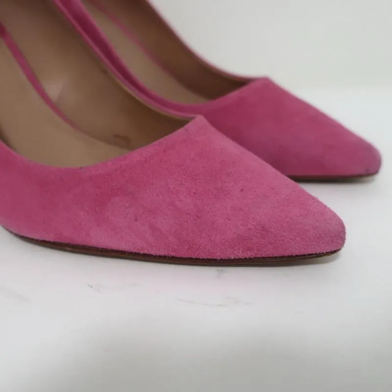 Veronica Beard Pumps Aurora Pink Suede Size 7.5 Pointed Toe Heels