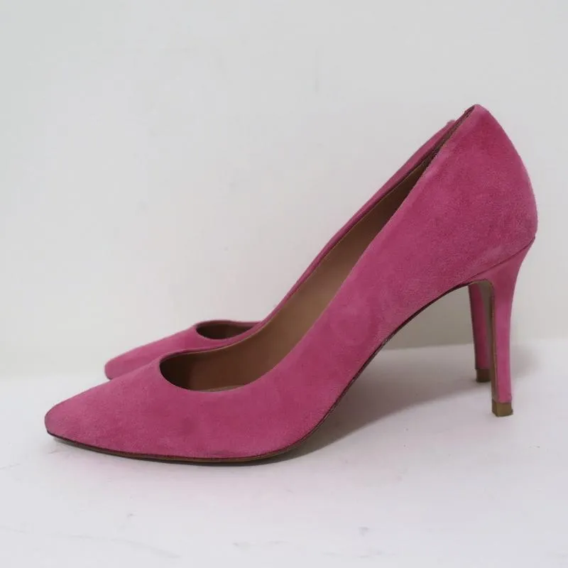Veronica Beard Pumps Aurora Pink Suede Size 7.5 Pointed Toe Heels