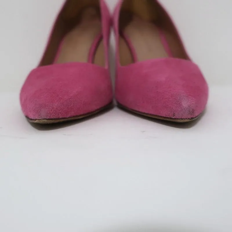 Veronica Beard Pumps Aurora Pink Suede Size 7.5 Pointed Toe Heels