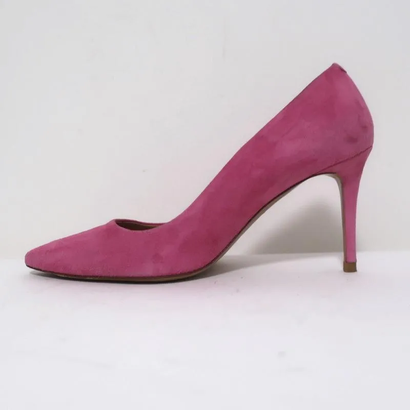 Veronica Beard Pumps Aurora Pink Suede Size 7.5 Pointed Toe Heels