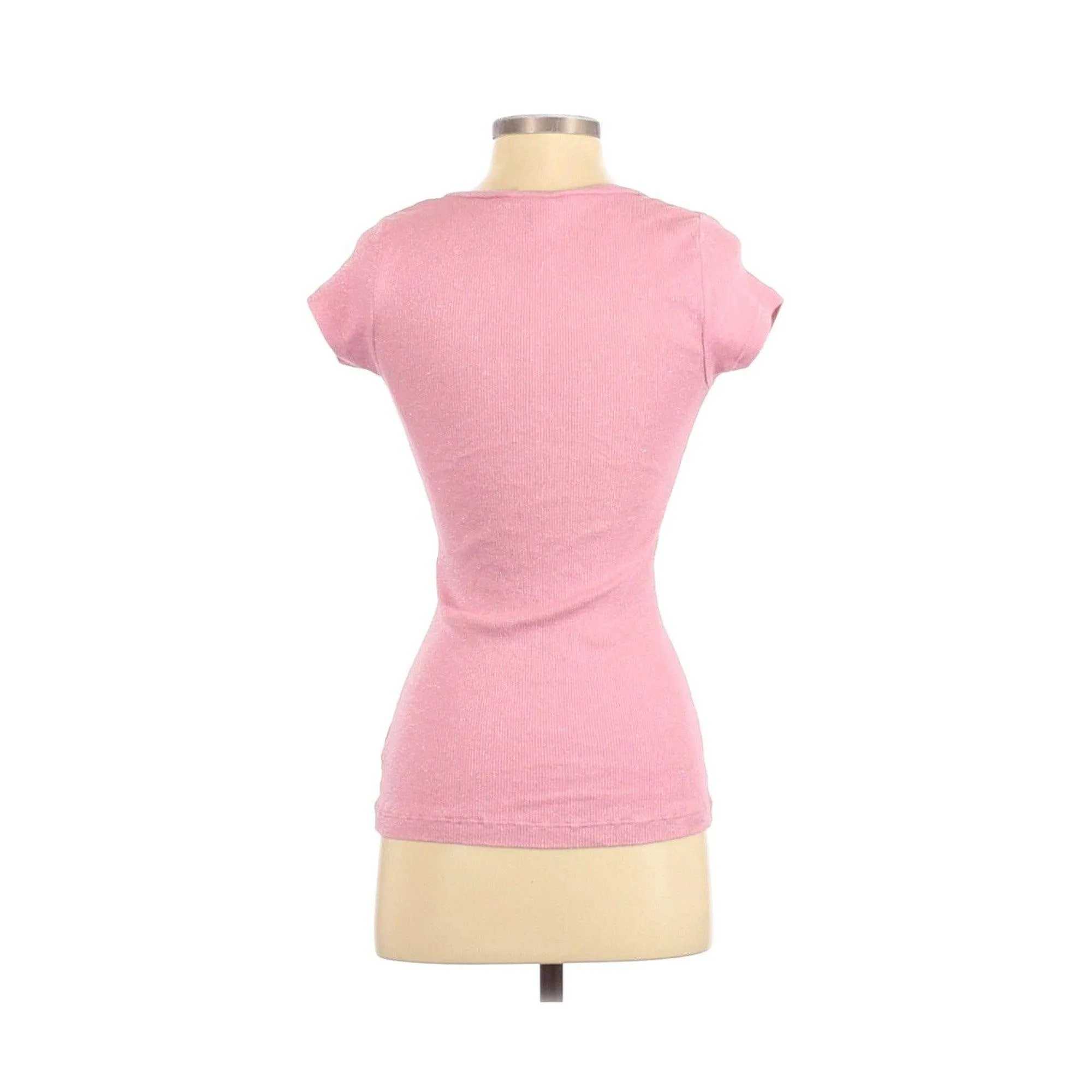 Vintage Charlotte Tarantola Pink with Silver Sparkle Short Sleeve T-Shirt