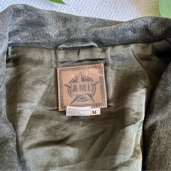 Vintage Suede Forest Green Rancher Jacket