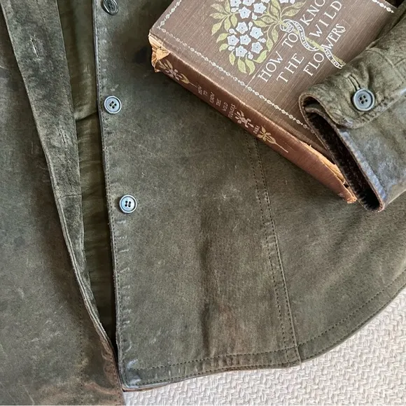 Vintage Suede Forest Green Rancher Jacket