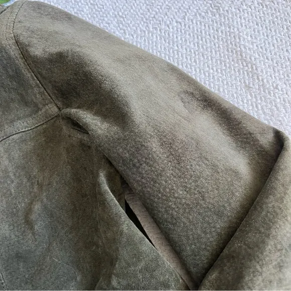 Vintage Suede Forest Green Rancher Jacket