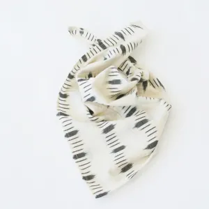 White Dotty Dash Ikat Cotton Ikat Bandana