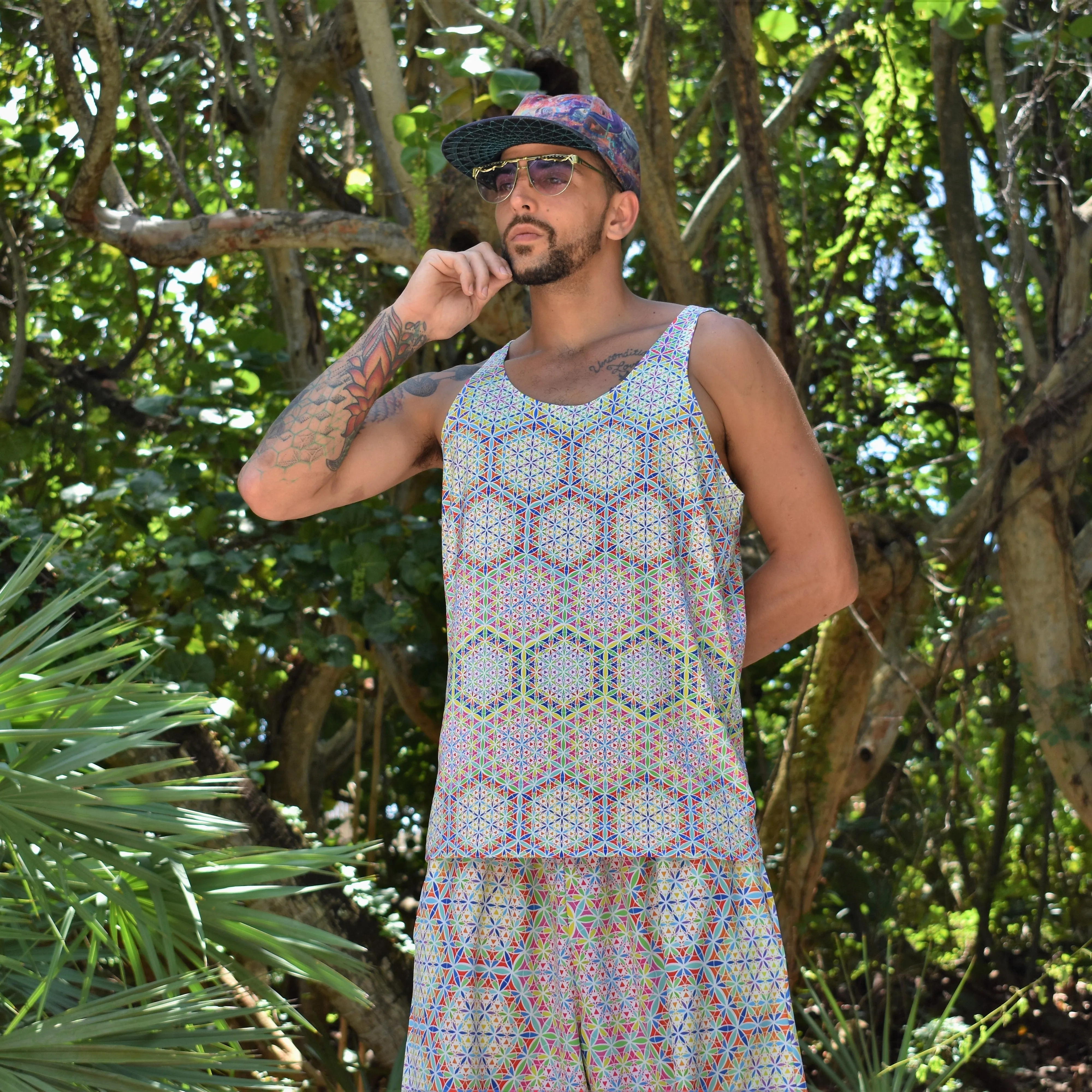 White Double Vision Tank Top