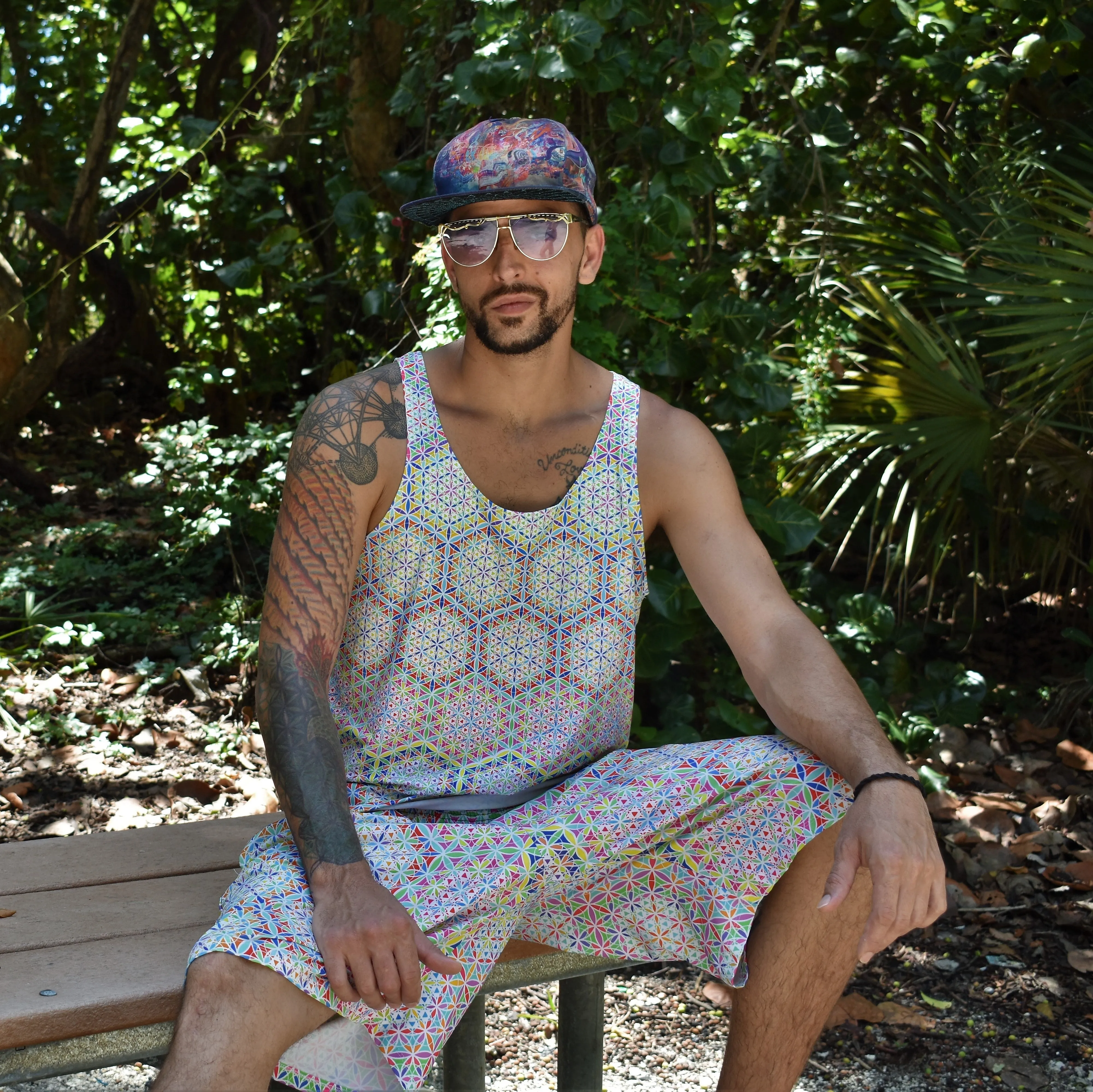White Double Vision Tank Top