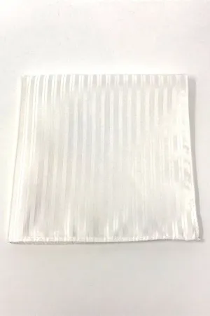 White Newton Stripe Pocket Square