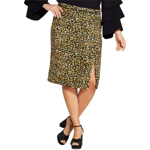 Who What Wear Women's Leopard Print Pencil Skirt 14W