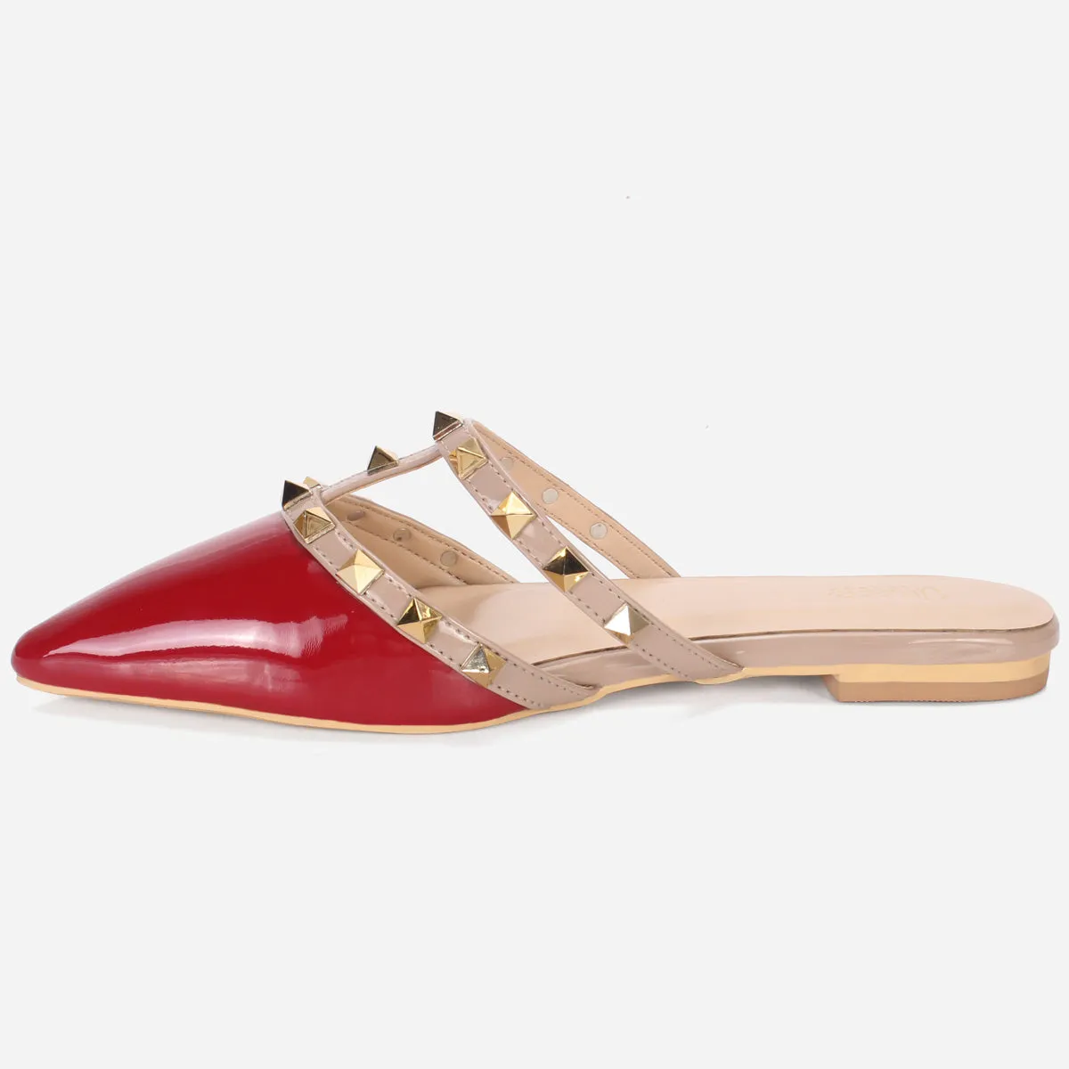 Womens "FRIDA" Adorned Pointed Slide In Slipper