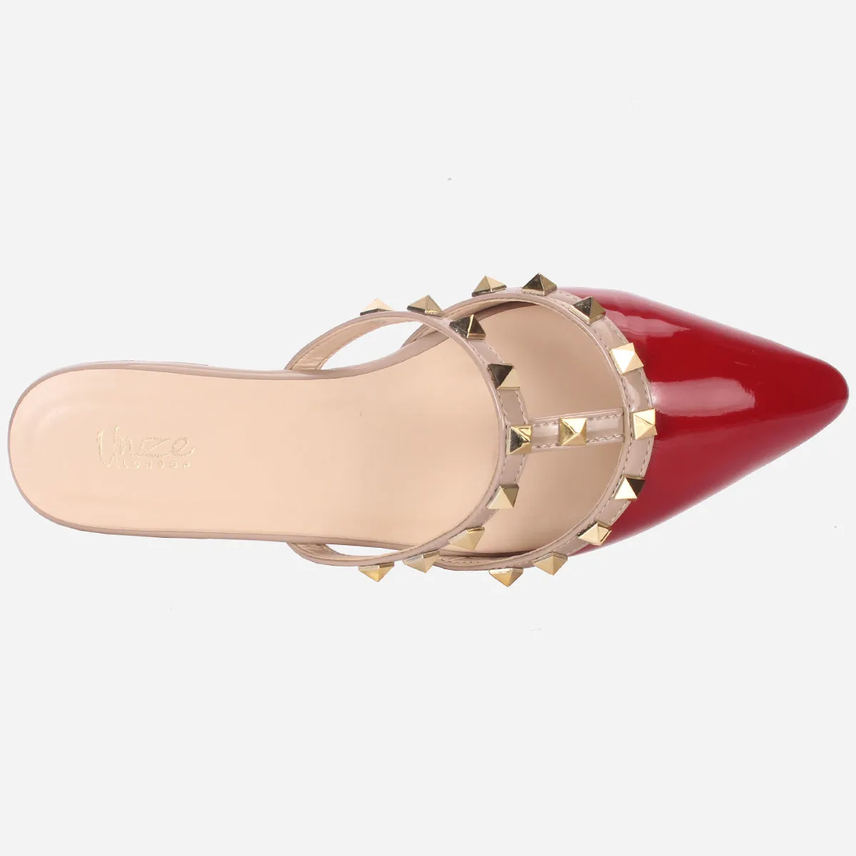 Womens "FRIDA" Adorned Pointed Slide In Slipper