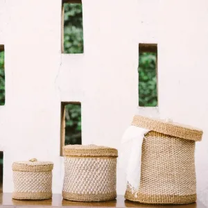 Woven Lidded Baskets