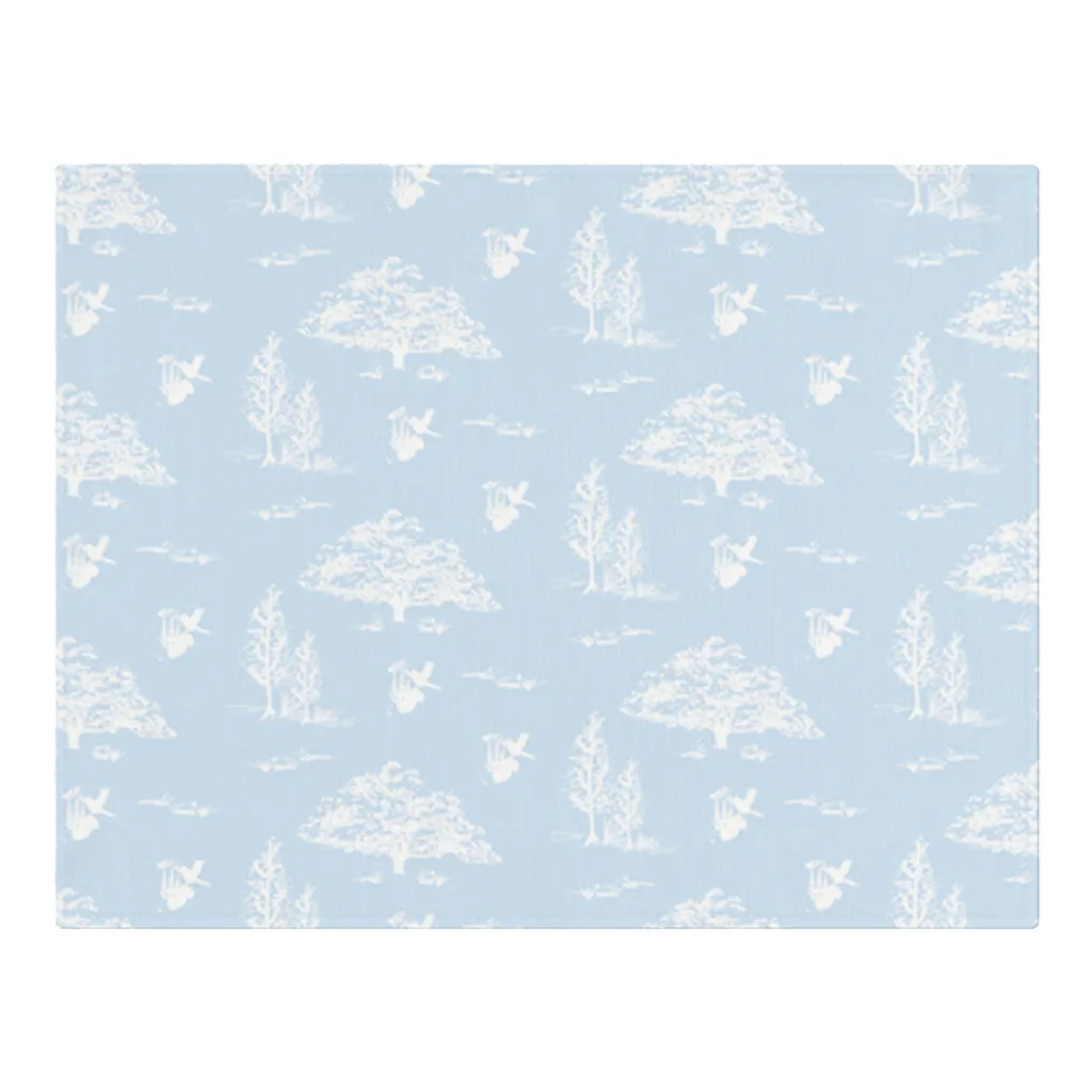 Woven Placemat - Toile Reverse Blue