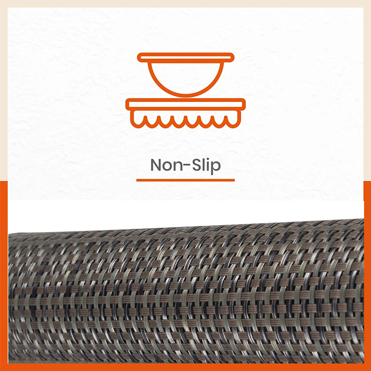 Woven PVC Table Mats / Placemats for Dining Table at Home (Owen - Set of 6)