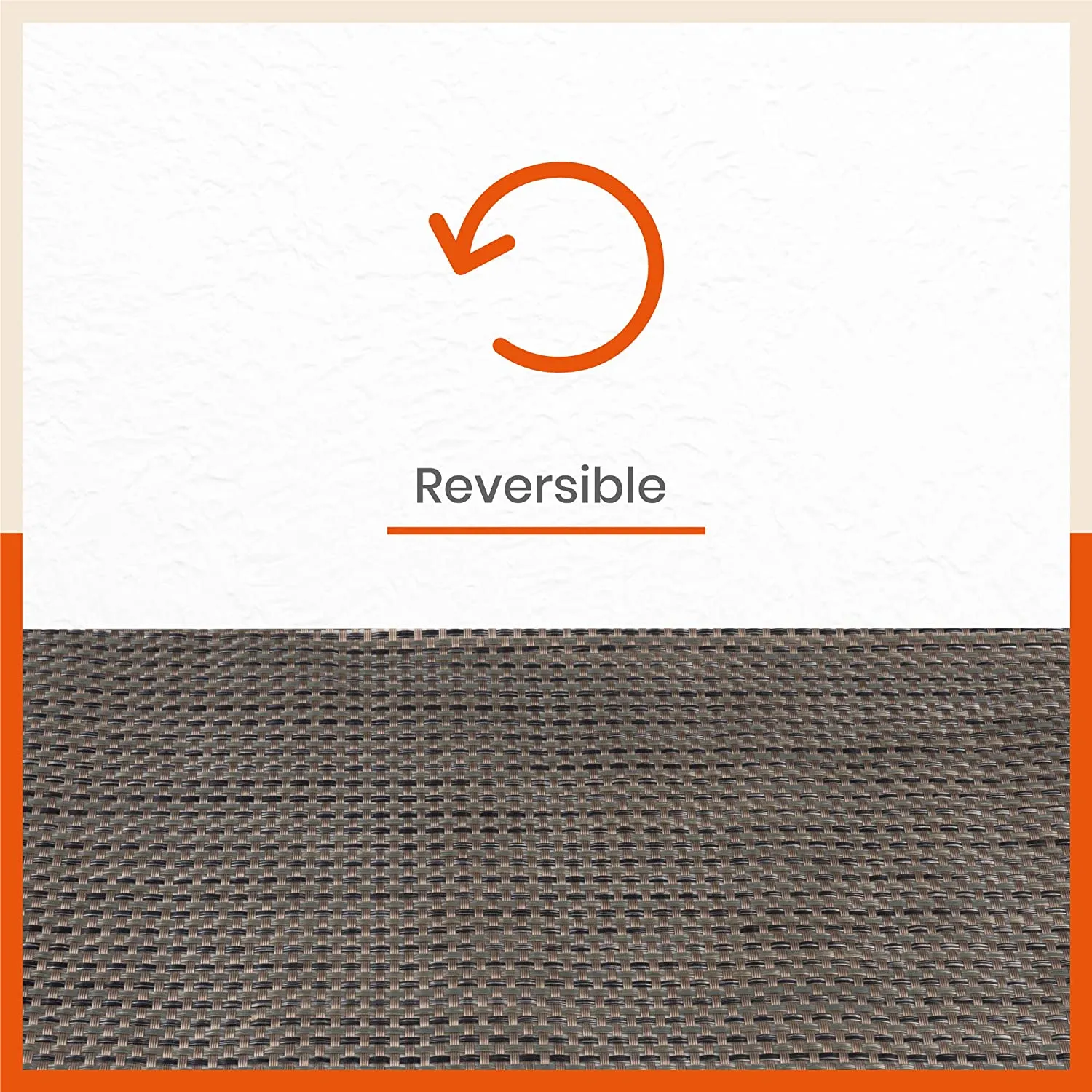 Woven PVC Table Mats / Placemats for Dining Table at Home (Owen - Set of 6)